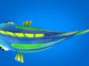 cartoon fish 09 rigged animated 3D Model