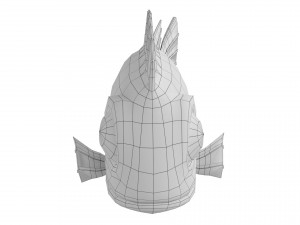 cartoon fish 09 rigged animated 3D Model