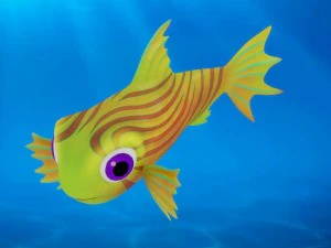 卡通鱼 10 装配动画 3D 模型