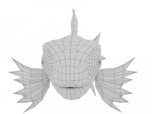 cartoon fish 10 rigged animated 3D Model