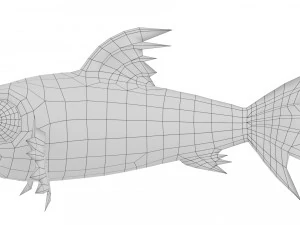 cartoon fish 10 rigged animated 3D Model