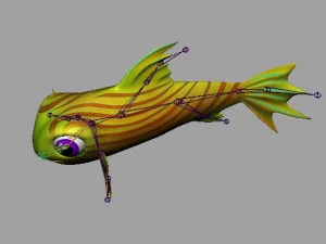cartoon fish 10 rigged animated 3D Model