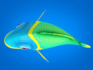 cartoon fish 11 rigged animated 3D Model