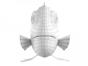 cartoon fish 11 rigged animated 3D Model