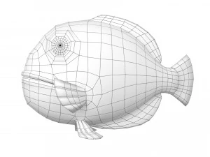 cartoon fish 11 rigged animated 3D Model