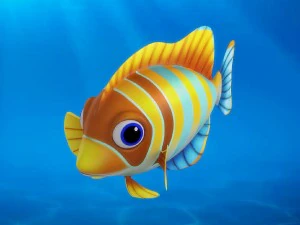 漫画の魚 12 装備アニメーション 3Dモデル