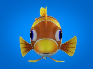 cartoon fish 12 rigged animated Model 3D