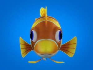 cartoon fish 12 rigged animated 3D Model