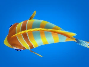 cartoon fish 12 rigged animated 3D Model