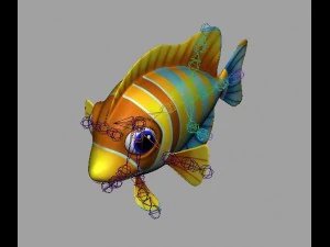 cartoon fish 12 rigged animated 3D Model