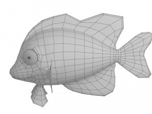 cartoon fish 12 rigged animated Model 3D