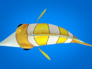 cartoon fish 13 rigged animated 3D Model