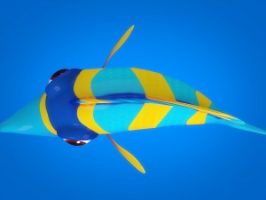 cartoon fish 13 rigged animated Model 3D