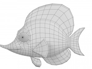 cartoon fish 13 rigged animated Model 3D