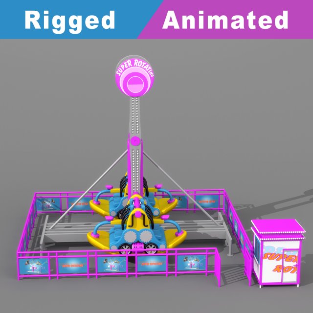 pendulum playground rigged animated 3D Model .c4d .max .obj .3ds .fbx .stl .blend 