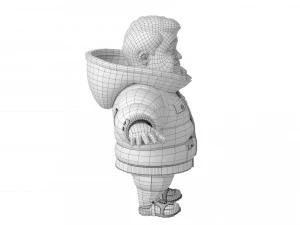 catoon middle-aged person 3D Model