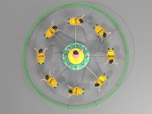 whirligig apis florea 3D Model