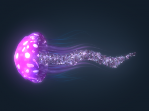 fantasy jellyfish rigged animated Modelo 3D