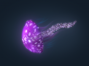 fantasy jellyfish rigged animated Modelo 3D