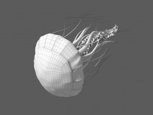 fantasy jellyfish rigged animated Modelo 3D