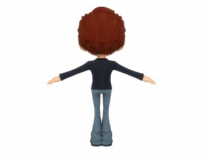 cartoon boy rigged 3Dモデル