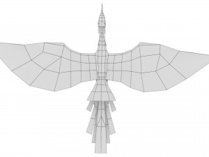 egret rigged animated 3D-Modell