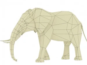 elephant rigged animated 3D Model