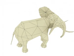 elephant rigged animated 3D Model
