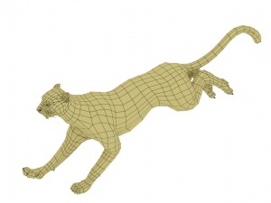 cheetah rigged animated 3D Модель