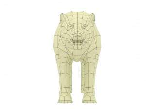 snow leopard rigged animated Model 3D