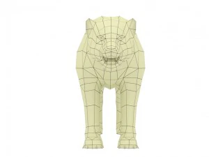 snow leopard rigged animated 3D Model