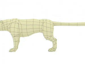 snow leopard rigged animated 3D Model