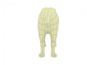 snow leopard rigged animated 3D Model