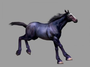 horse rigged animated 01 3D Model
