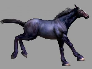 horse rigged animated 01 3D Model