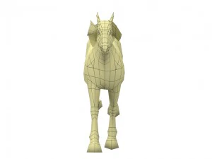horse rigged animated 01 3D Model