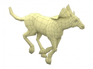 horse rigged animated 01 3D-Modell