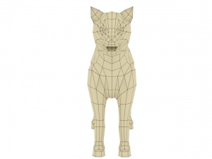 akita dog rigged 3D 모델