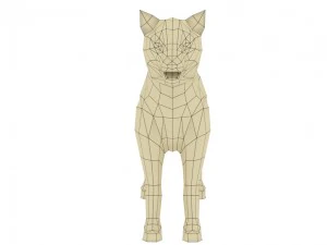 akita dog rigged 3D Model