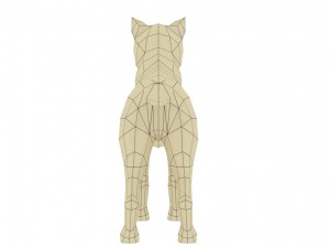 akita dog rigged 3D 모델
