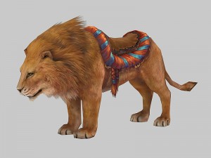 lion rigged animated 3D Model