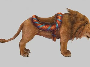 lion rigged animated 3D Model