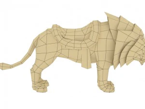 lion rigged animated 3D Model