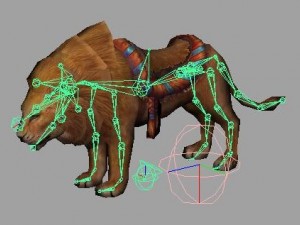 lion rigged animated 3D Модель