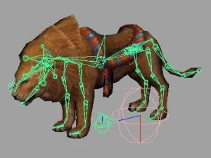 lion rigged animated 3D Model