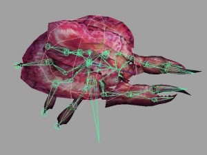 crab rigged animated 3D Model