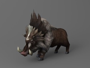 wild boar rigged animated 3D Model