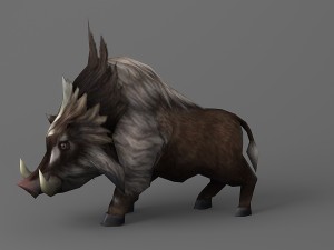 wild boar rigged animated Modèle 3D