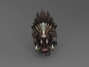 wild boar rigged animated 3D Model