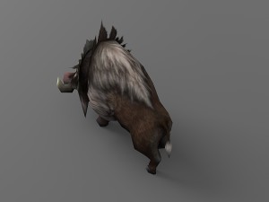 wild boar rigged animated Modèle 3D